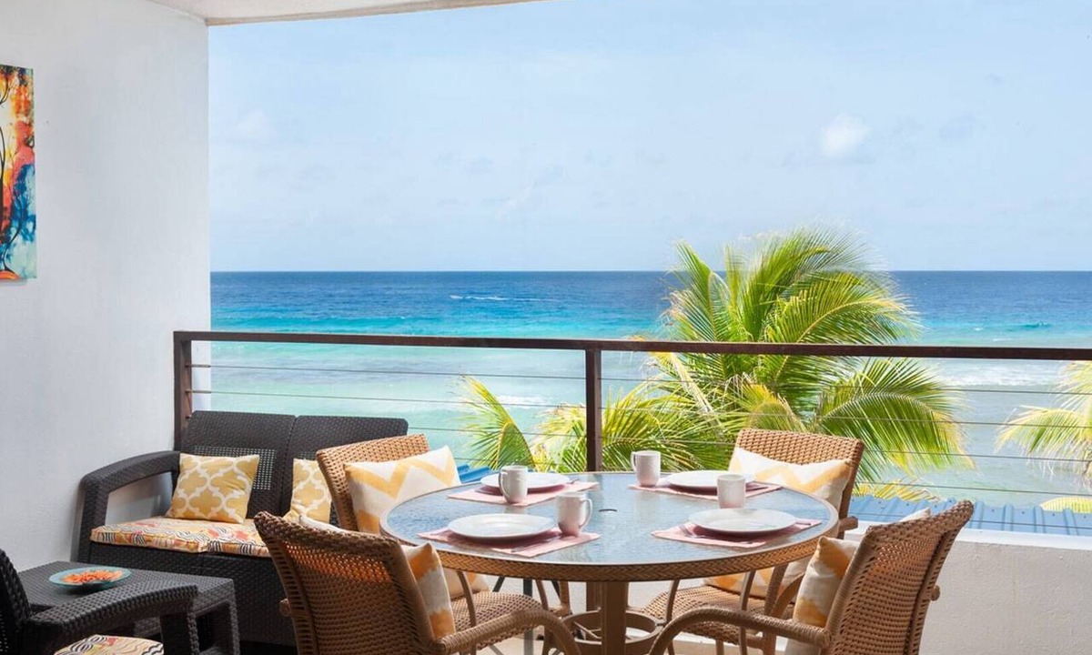 St. Lawrence Gap Condo | Sunset Beach - Ocean front with stunning sea views, WI-FI, AC.