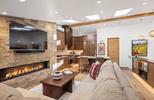Aspen Condo | Newly Listed! Designer Mountain Retreat Steps from the Gondola. Great Winter Availability!
